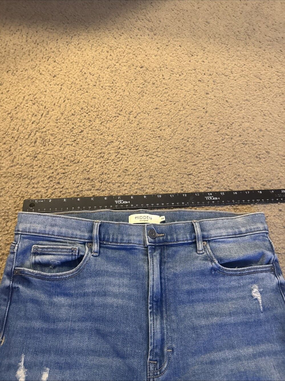 Hidden Womens Size 34 Blue Denim High Rise Jeans - Picture 8 of 15